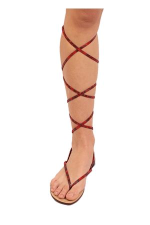 slave sandals in python leather Da Costanzo | VSCHIAVAROSSO